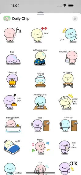 Game screenshot Daily Chip Stickers Pack mod apk