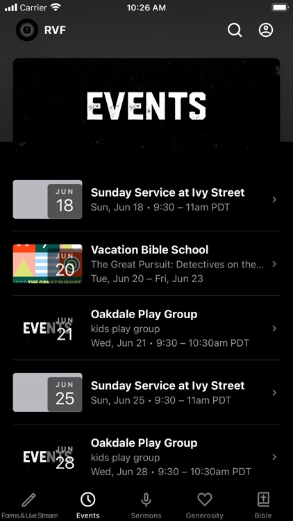 RVF Church App