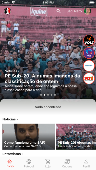 Santa Cruz App Screenshot