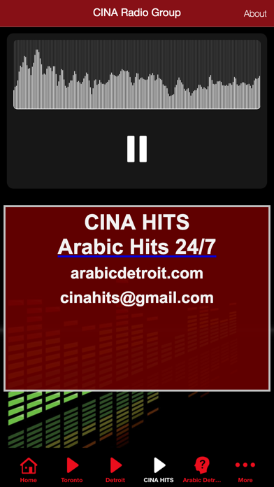 CINA Radio Screenshot