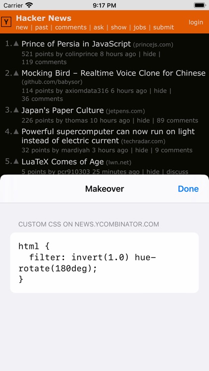 Makeover - Custom CSS