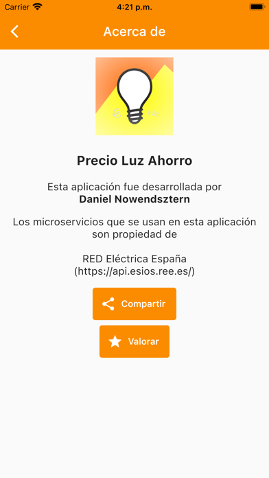 Precio Luz Ahorro Screenshot