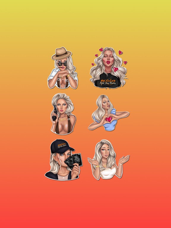 Screenshot #4 pour Beautiful blond Stickers