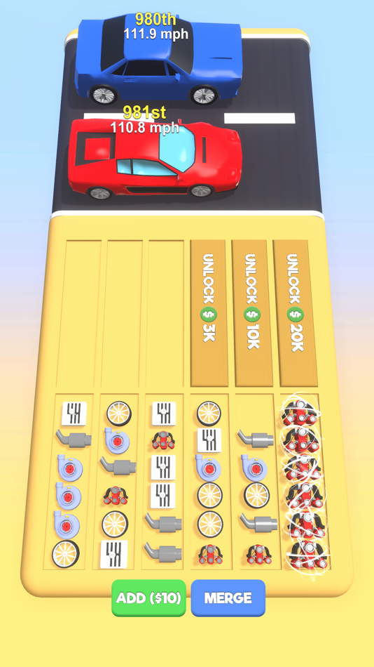 #4. Merge To Race! (iOS) Podle: Anka Studios Yazilim ve Pazarlama Limited Sirketi