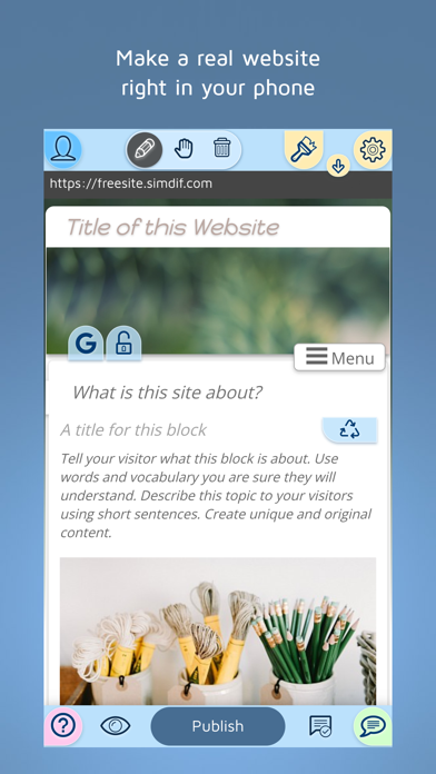FreeSite – Website Maker Screenshot