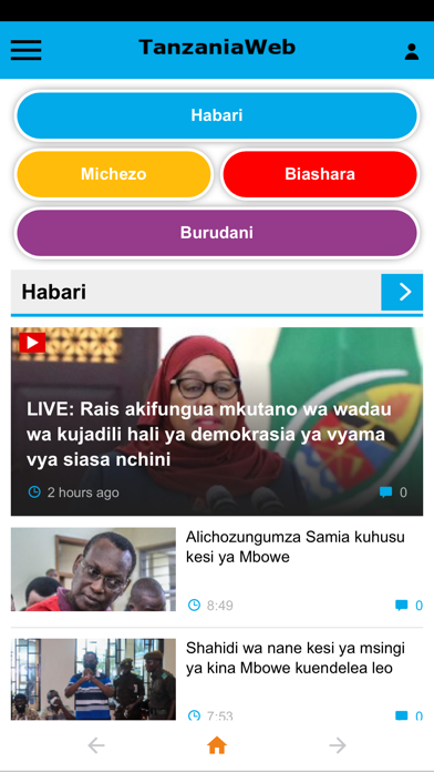 TanzaniaWeb News and Radio Screenshot