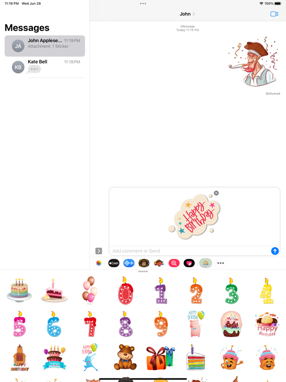 Screenshot #4 pour Birthday To You Stickers