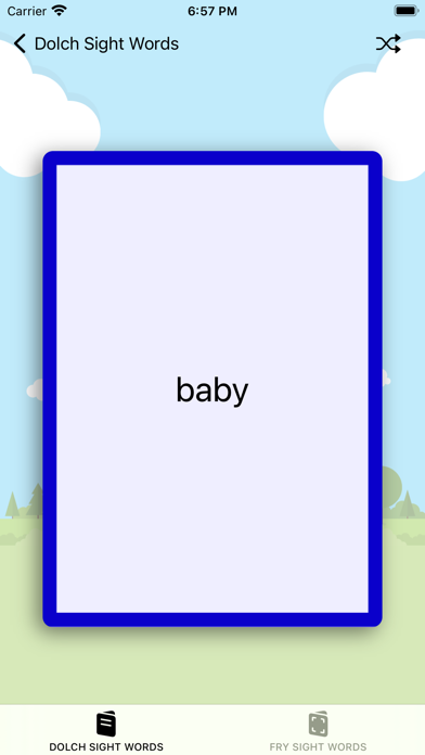 Sight Words Reading Cards Screenshot