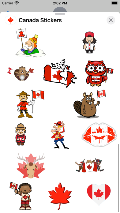 Screenshot #3 pour Canada Stickers App