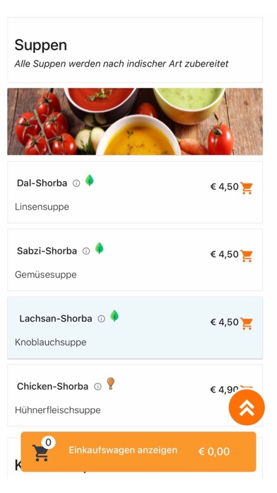 Gandhi Indisches Restaurant Screenshot