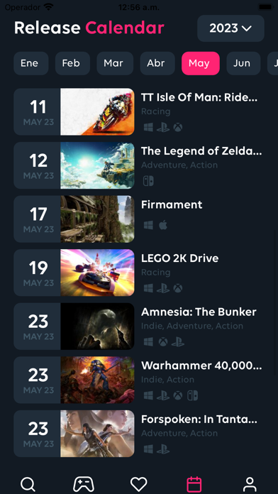 Games To Track - Top Gamers Screenshot