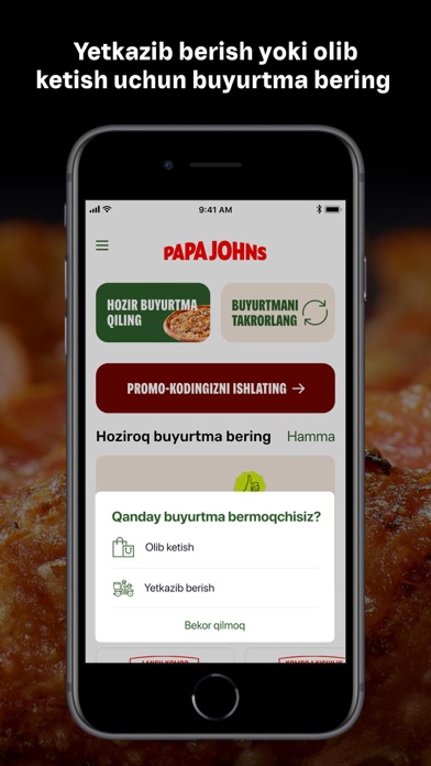 Papa Johns Uzbekistan Screenshot