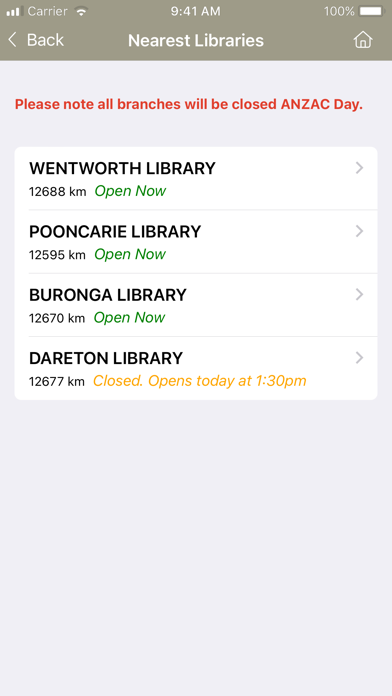 Wentworth Shire Libraries Screenshot