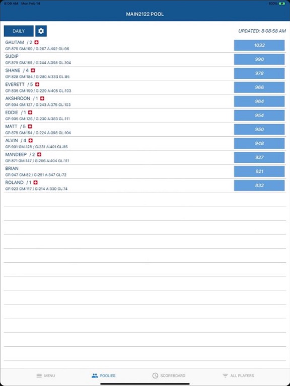 Screenshot #5 pour Pool Buddy - Fantasy Hockey