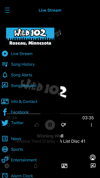Wild 102 Radio Screenshot
