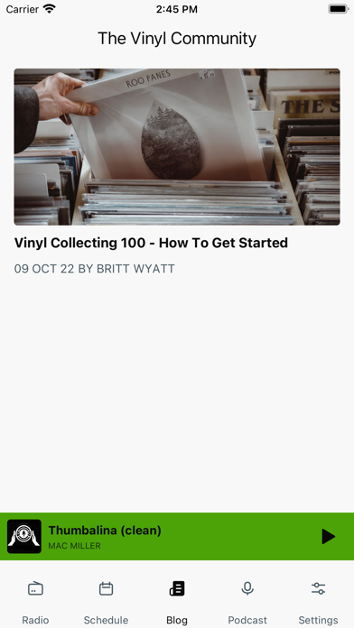 Vinyl Community Radio Screenshot
