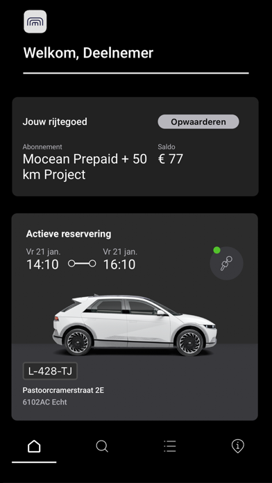Mocean Carsharing Screenshot