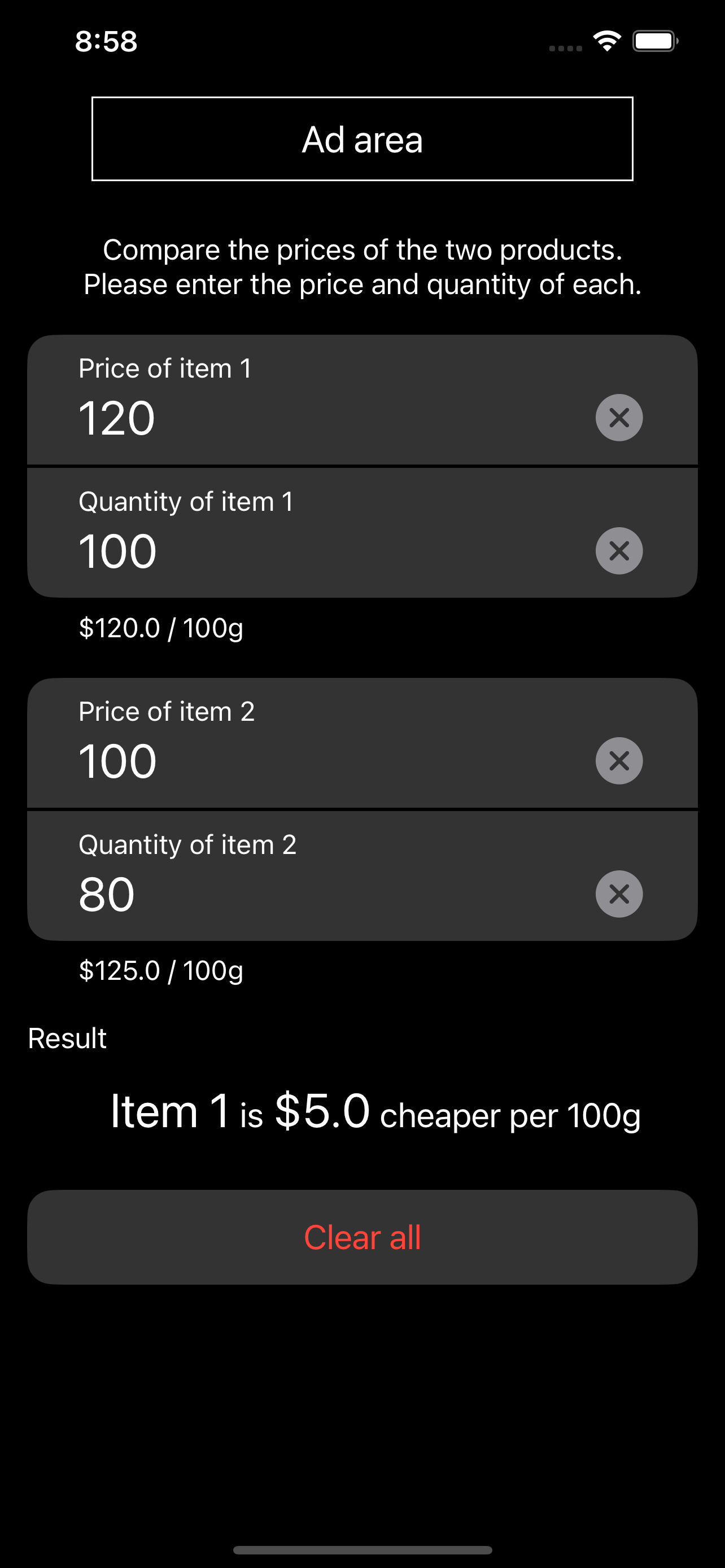 Better Deal Calculator
