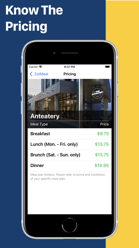 #4. ZotMeal (iOS) 由: 晟远 鲁