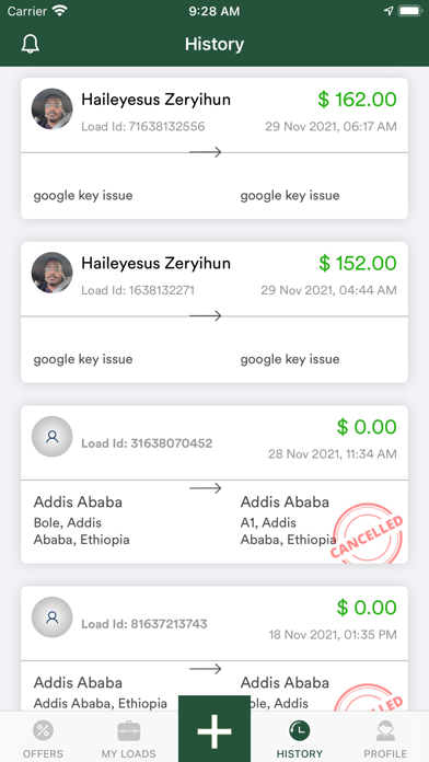 zTruck - Customer Screenshot