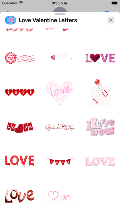 Love Valentine Letter Stickers Screenshot