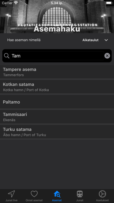 JunatNyt Trains Finland Screenshot