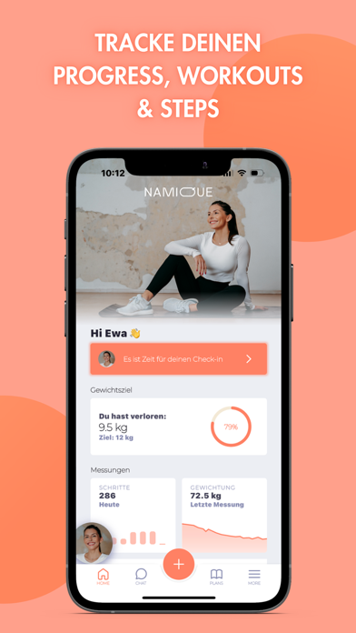 namique : Women’s Fitness App Screenshot