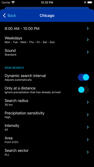 Rain Alarm Pro Weather Radar Screenshot
