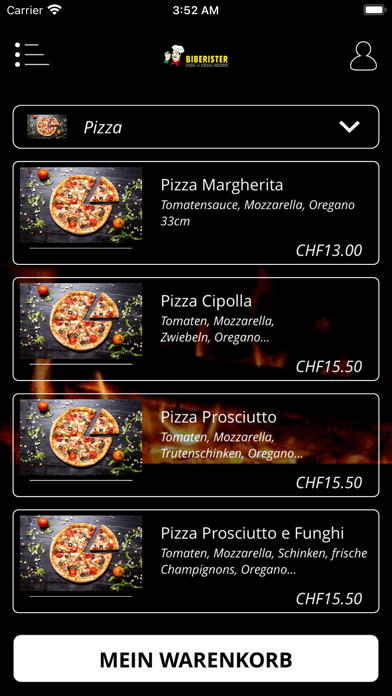 Biberister Pizza Kurier Screenshot