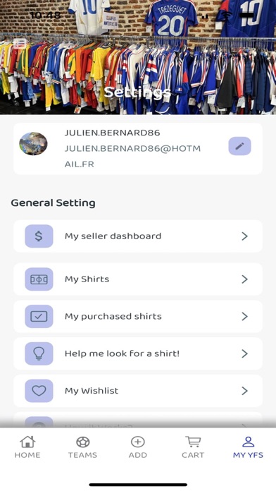 Your Football Shirt Screenshot