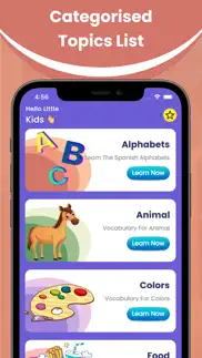 spanish learning for kid iphone screenshot 2