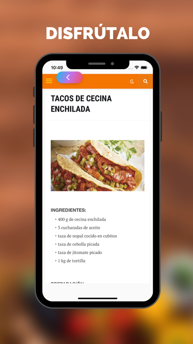 Recetas de Comidas Mexicanas Screenshot