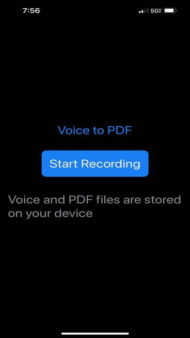 Screenshot #1 pour Voice to PDF