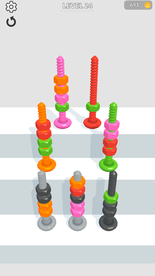 #8. Bolt Sorting (iOS) By: Babil Studios