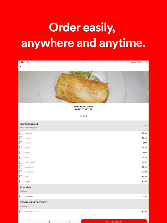 JOCYS MEXICAN RESTAURANT iPad screenshot 3 - Food & Drink app