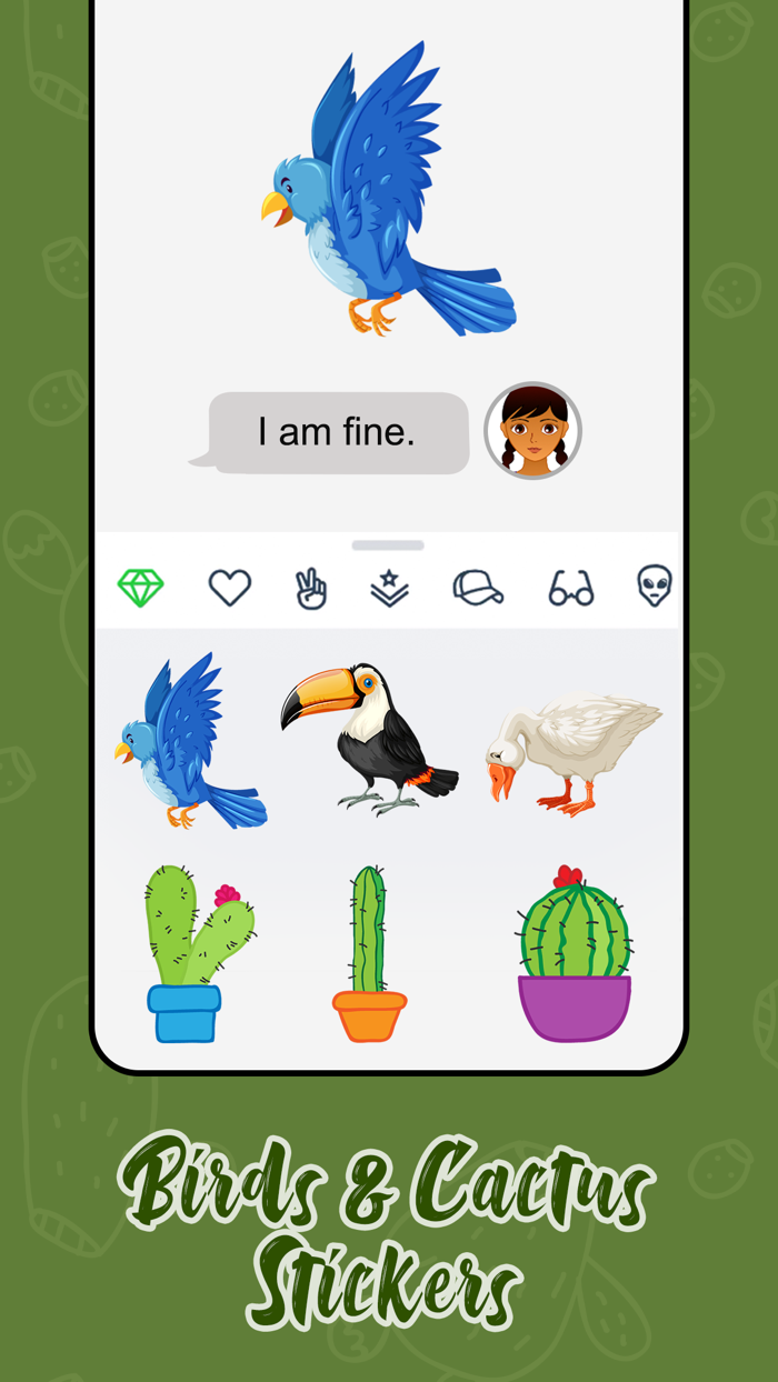 Birds and Cactus Stickers