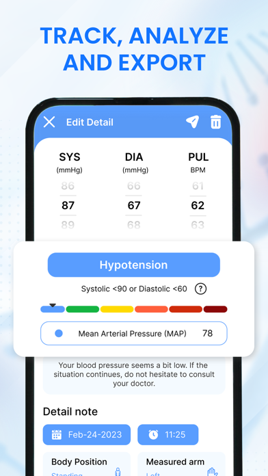 Screenshot #3 pour BMP: Blood Pressure Tracker