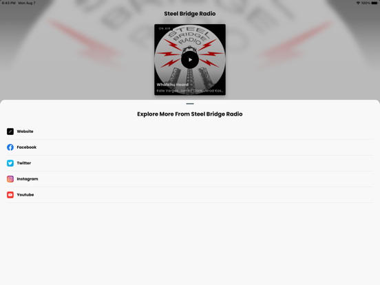 Steel Bridge Radio iPad screenshot 3 - Music app