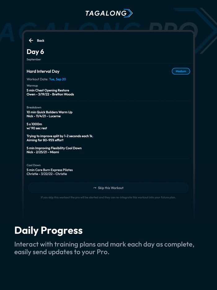 TAGALONG for Athletes