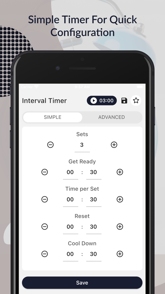 #2. Interval Timer for workout (iOS) Podle: Kantaben Gorasiya