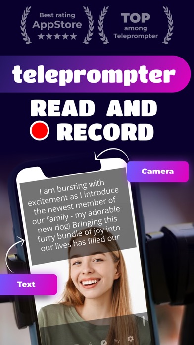Teleprompter with AI writer Screenshot