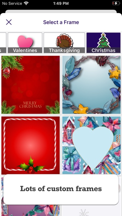 Holiday Framer Christmas pics Screenshot