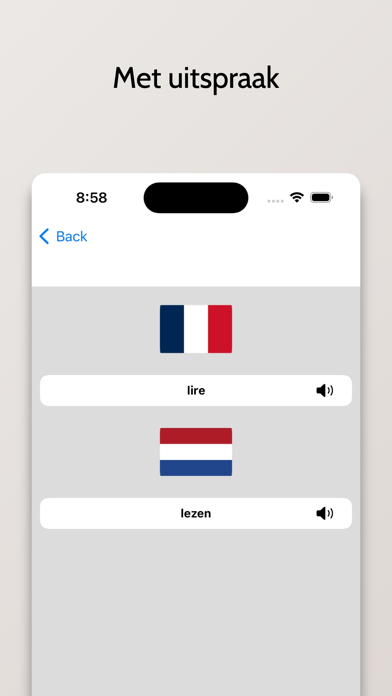 Frans/Nederlands woordenboek Screenshot