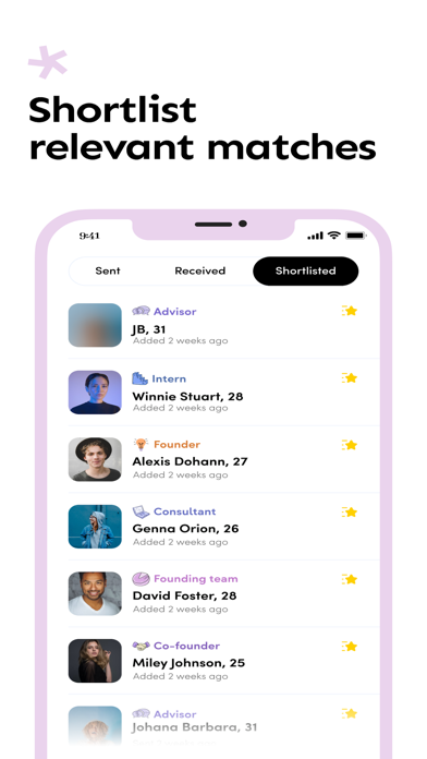 CoFounder App: Your dream team Screenshot