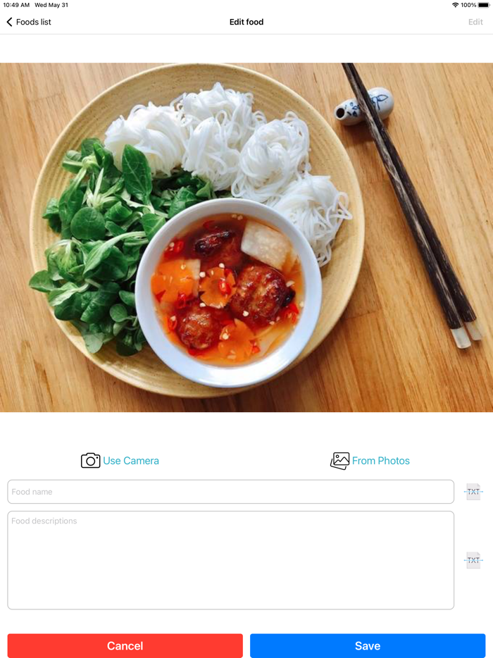 Food for lunch - save and find