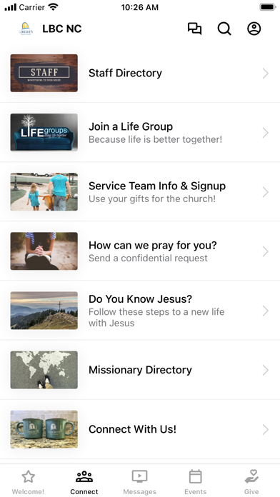 Liberty Baptist Church NC Screenshot