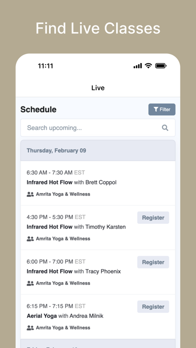 Amrita Yoga and Wellness Screenshot