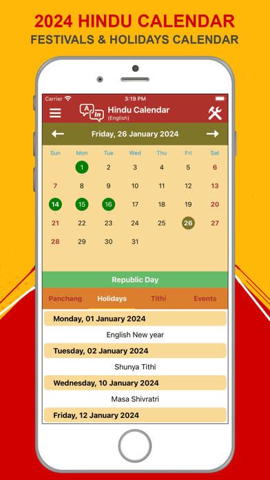 Hindu Calendar 2024 Screenshot