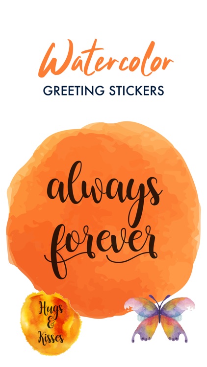 Watercolor Greetings Stickers
