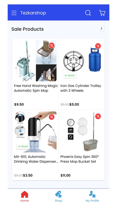 Tezkar Online shop Screenshot